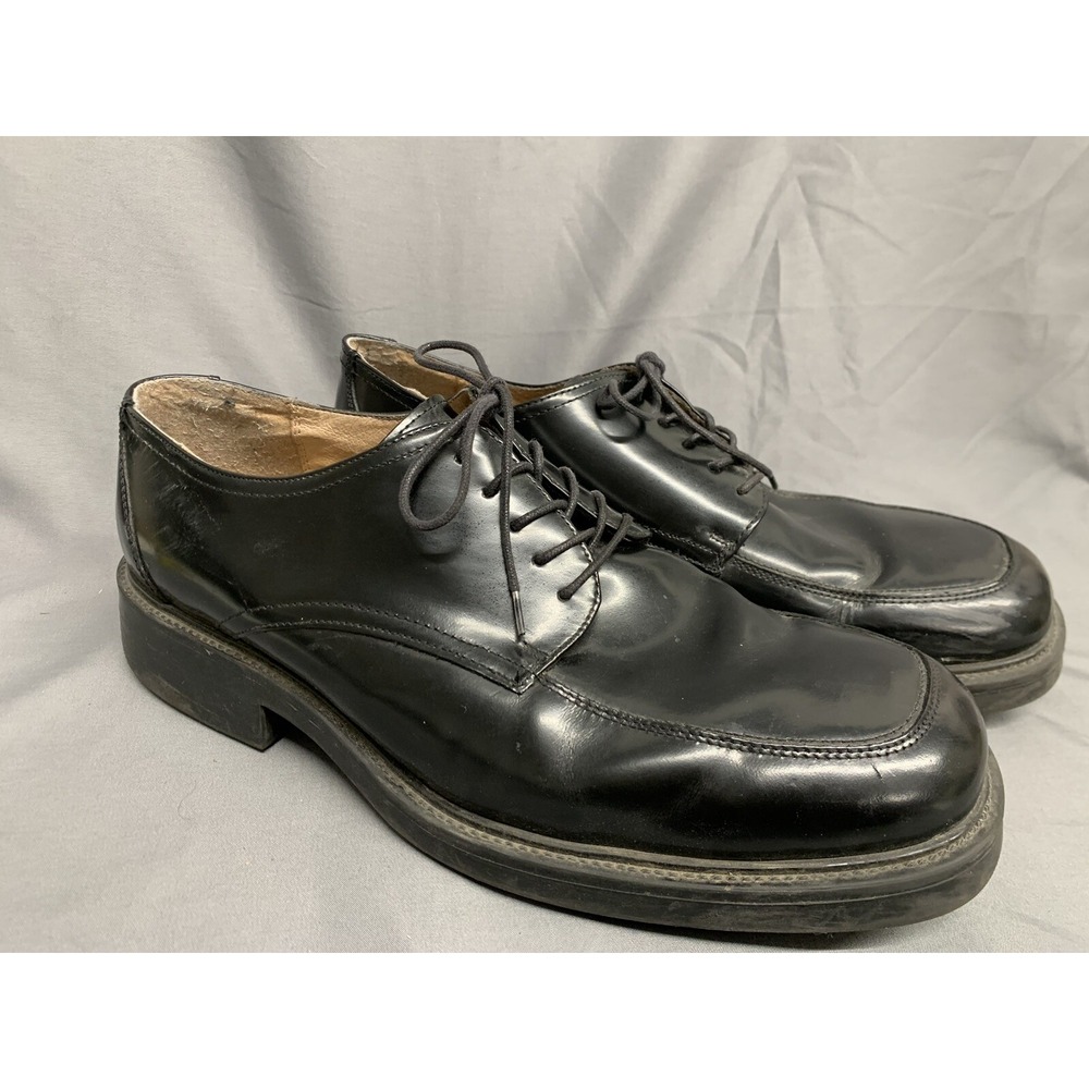 Alfani Dress Shoes Mens 11.5 M US Andrew Black Derby Plain Toe Leather Insole